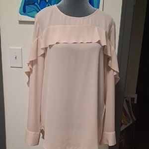 Banana Republic Blush Ruffle Blouse